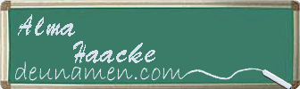 Alma Haacke Visitenkarte